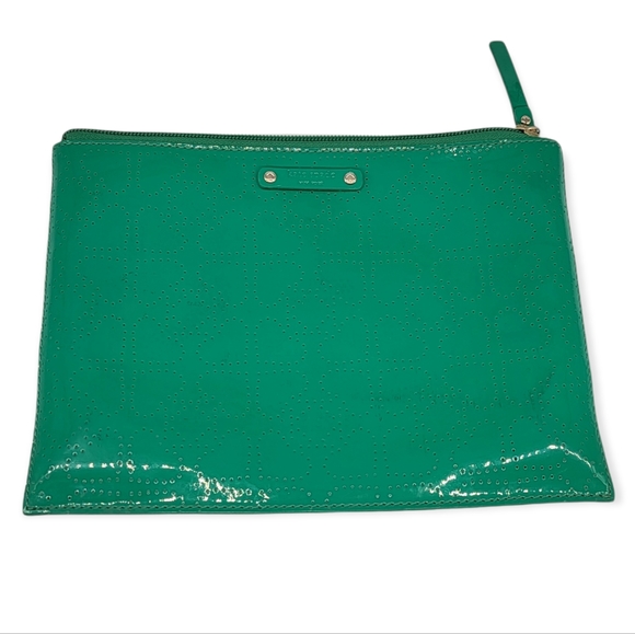 kate spade Handbags - Kate Spade Metro Spade Pouch Clutch Emerald